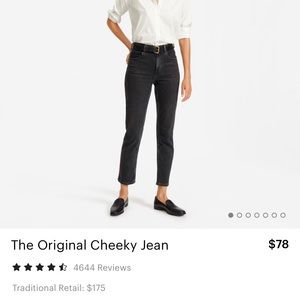 Everlane Cheeky Jean in washed black size 28